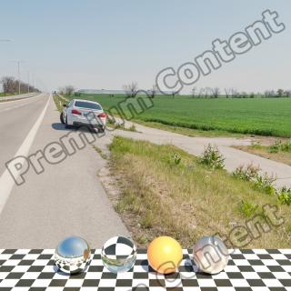 HDR Panorama 360° of Background Road